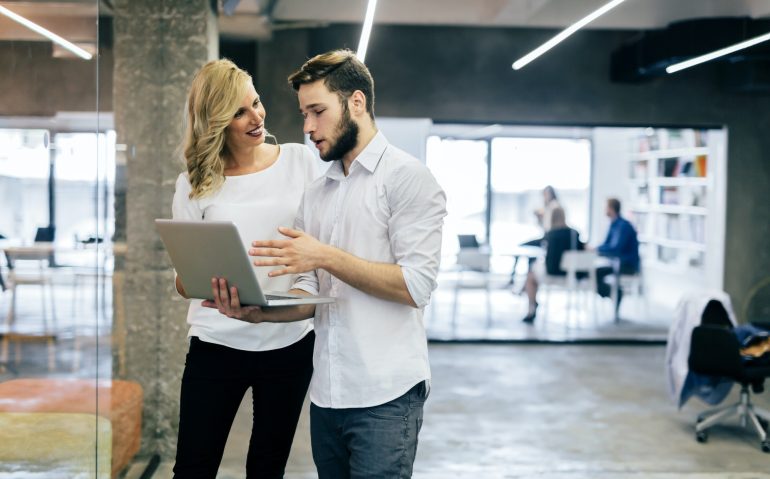 Business coworkers discussing new ideas